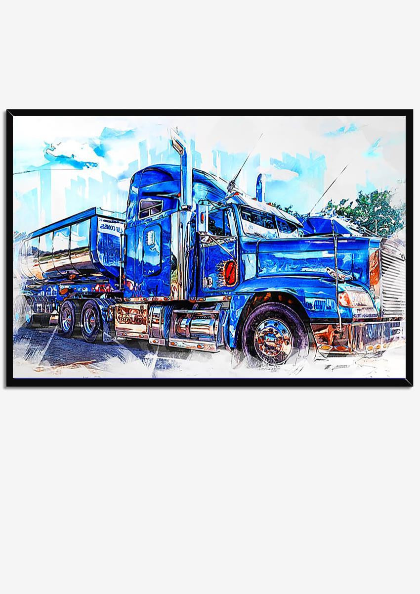 Truck Art Truck Driver Wall Decor Gift For Trucker