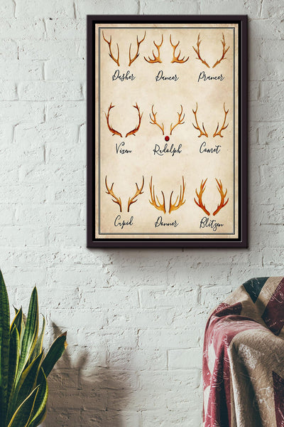 Santa Clause's Reindeer Rudolph The Red Nosed Fairy Tales Story For Child Kids In Christmas Framed Canvas