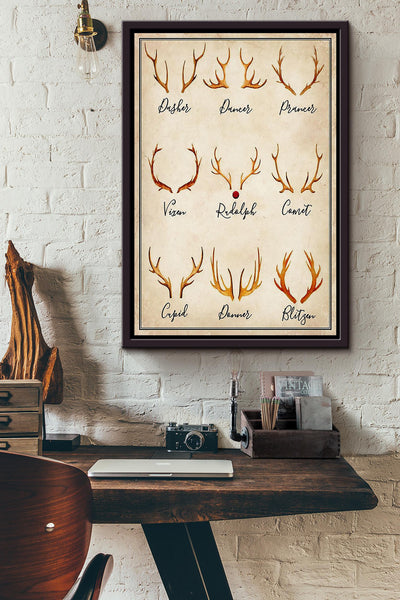 Santa Clause's Reindeer Rudolph The Red Nosed Fairy Tales Story For Child Kids In Christmas Framed Canvas