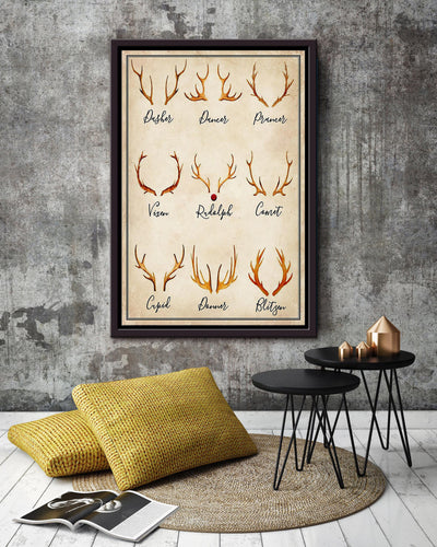 Santa Clause's Reindeer Rudolph The Red Nosed Fairy Tales Story For Child Kids In Christmas Framed Canvas