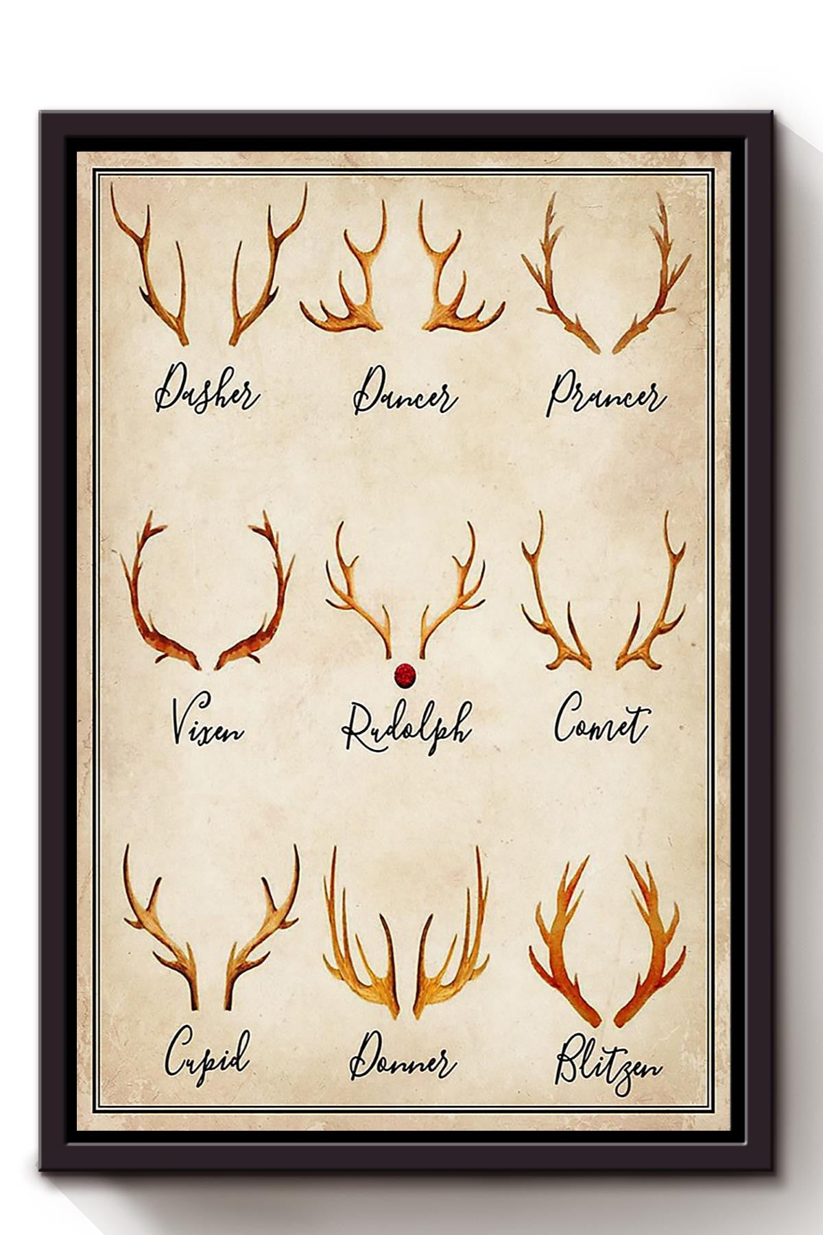 Santa Clause's Reindeer Rudolph The Red Nosed Fairy Tales Story For Child Kids In Christmas Framed Canvas