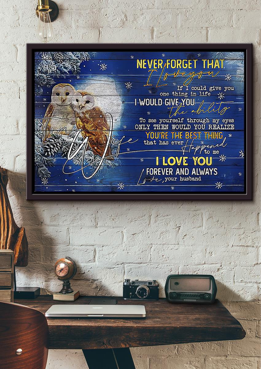 Owl Couple Loving Letter From Husband To Wife Gift For Valentine Wedding Anniversary
