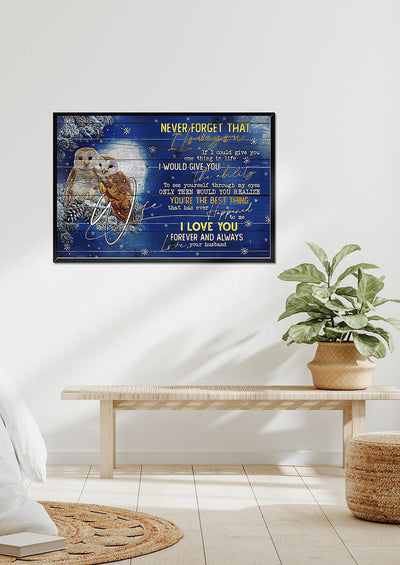 Owl Couple Loving Letter From Husband To Wife Gift For Valentine Wedding Anniversary