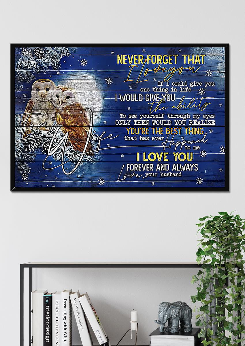 Owl Couple Loving Letter From Husband To Wife Gift For Valentine Wedding Anniversary