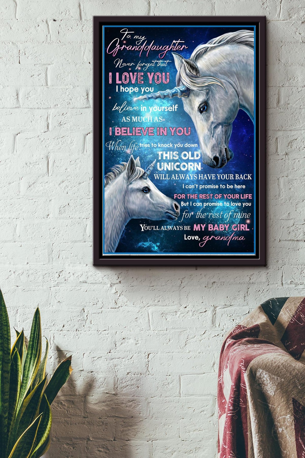 To My Daughter Never Forget That I Love You Poster - Motherhood Wall Art - Gift For Daughter Little Girl Baby Girl Female Basketball Player Basketball Club Decor Horse Lover Horse Rider Framed Matte Canvas Framed Prints, Canvas