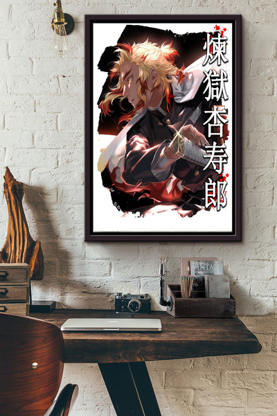 Rengoku Poster Copy Copy Framed Matte Canvas