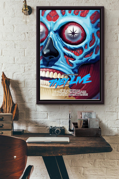 THEY LIVE Poster Poster Framed Matte Canvas
