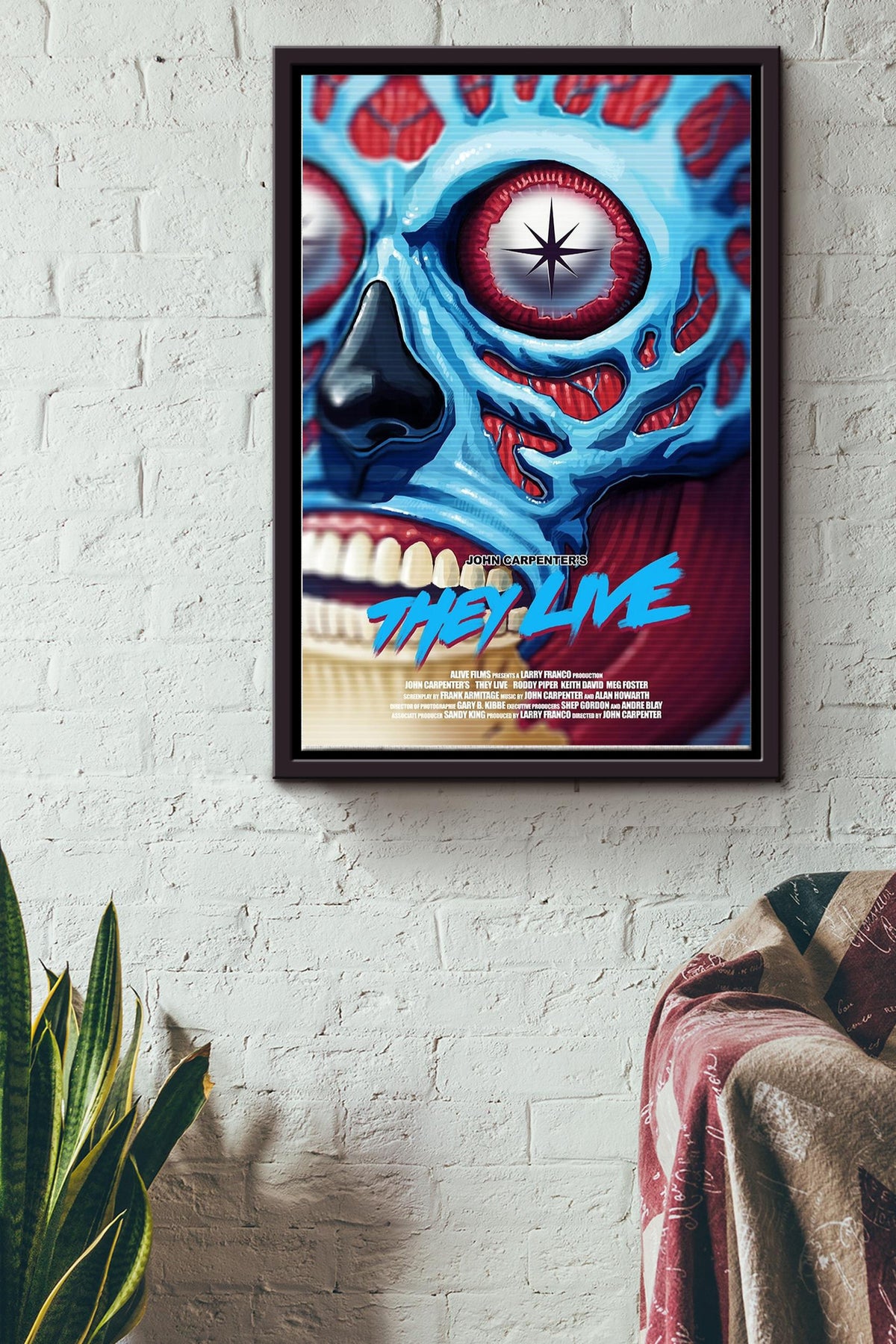 THEY LIVE Poster Poster Framed Matte Canvas