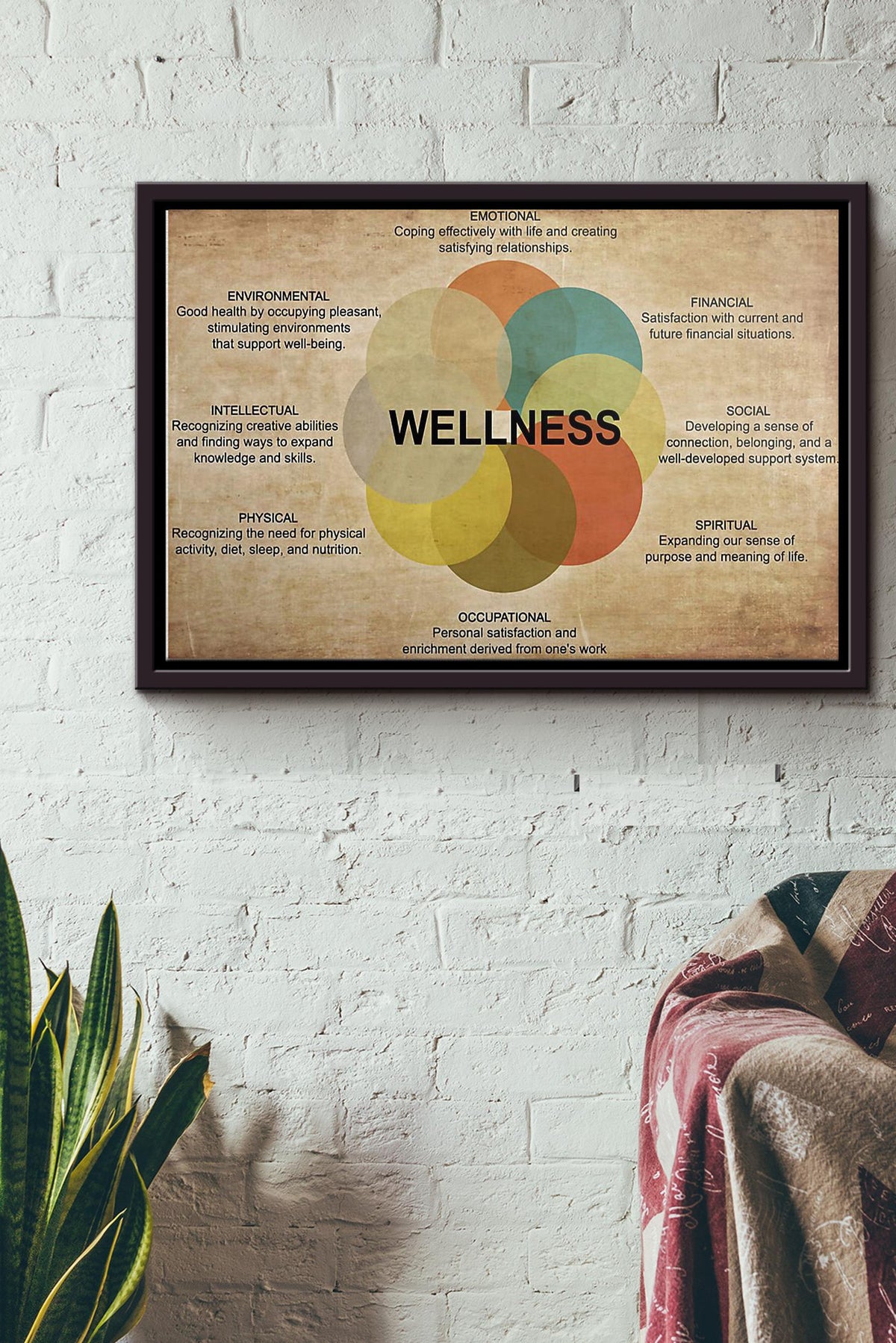 Social Worker Wellness Poster n Framed Matte Canvas