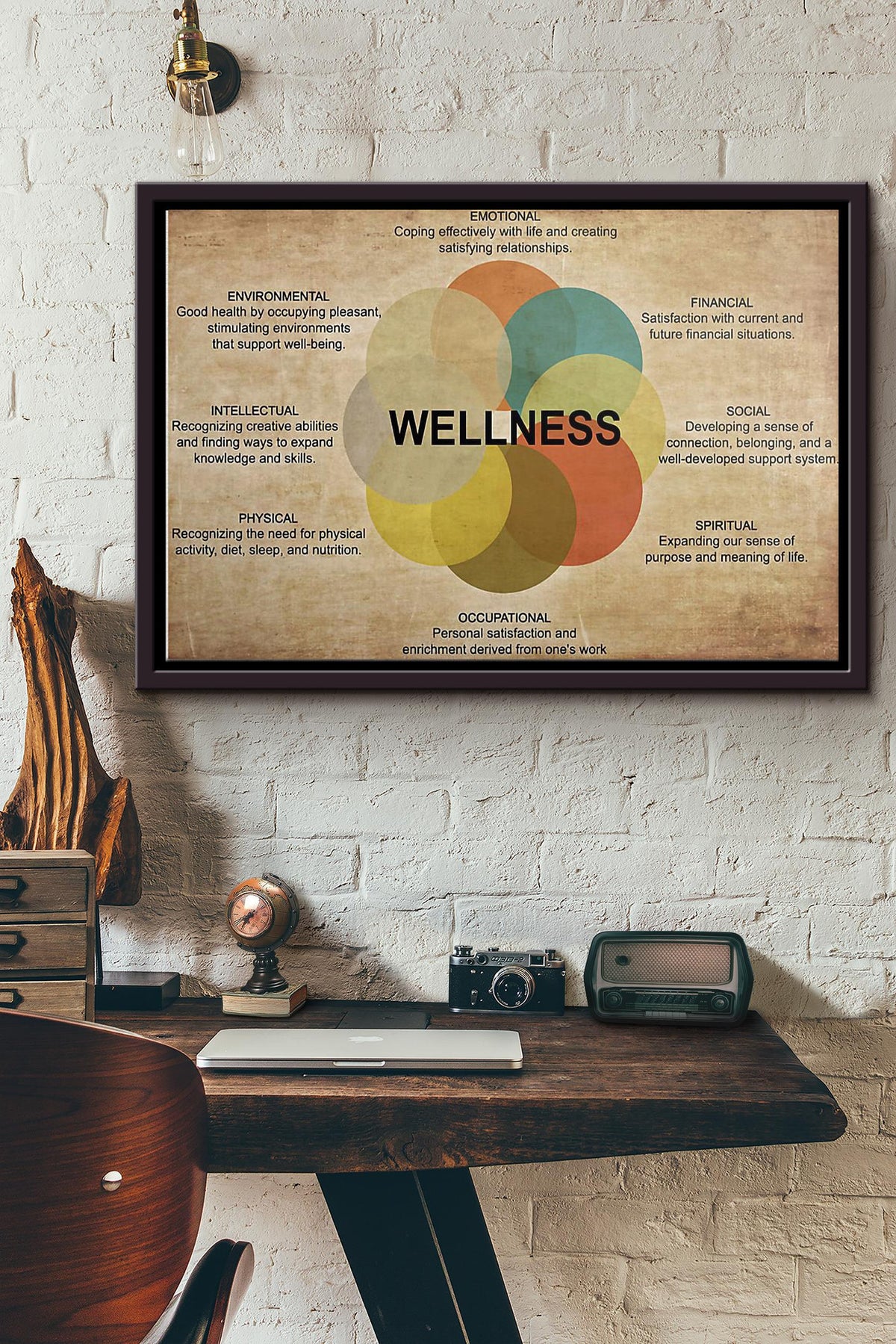 Social Worker Wellness Poster n Framed Matte Canvas