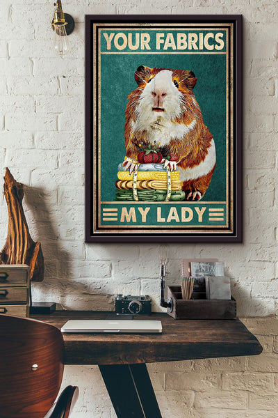 Your Fabrics My Lady Hamster Poster Framed Matte Canvas
