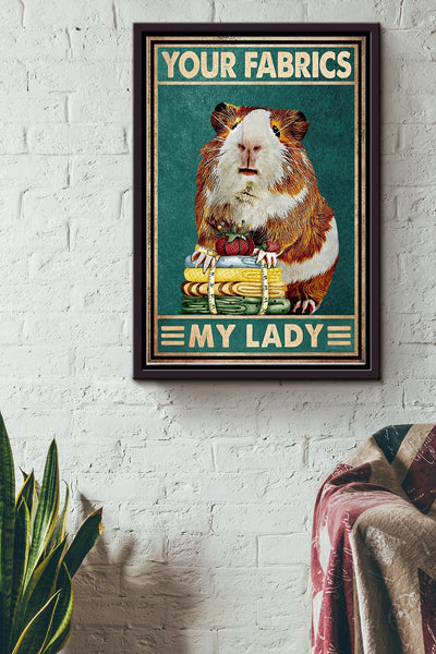 Your Fabrics My Lady Hamster Poster Framed Matte Canvas