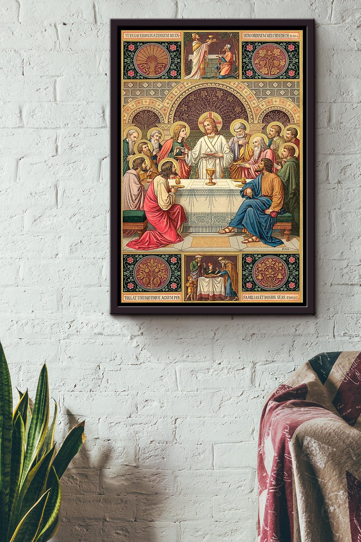 The Last Supper Jesus Christ Art Easter Present Idea Gift For Mother's Day Framed Canvas