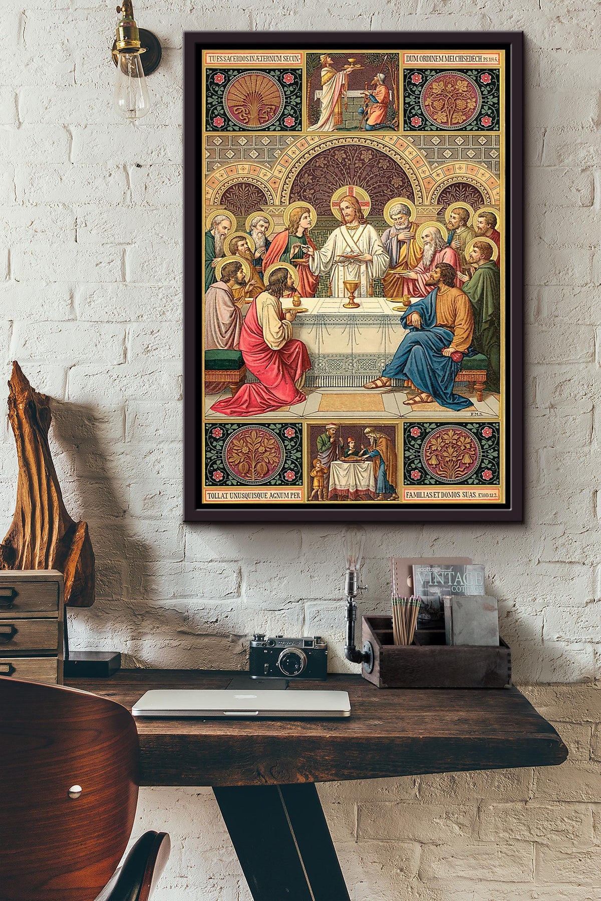 The Last Supper Jesus Christ Art Easter Present Idea Gift For Mother's Day Framed Canvas