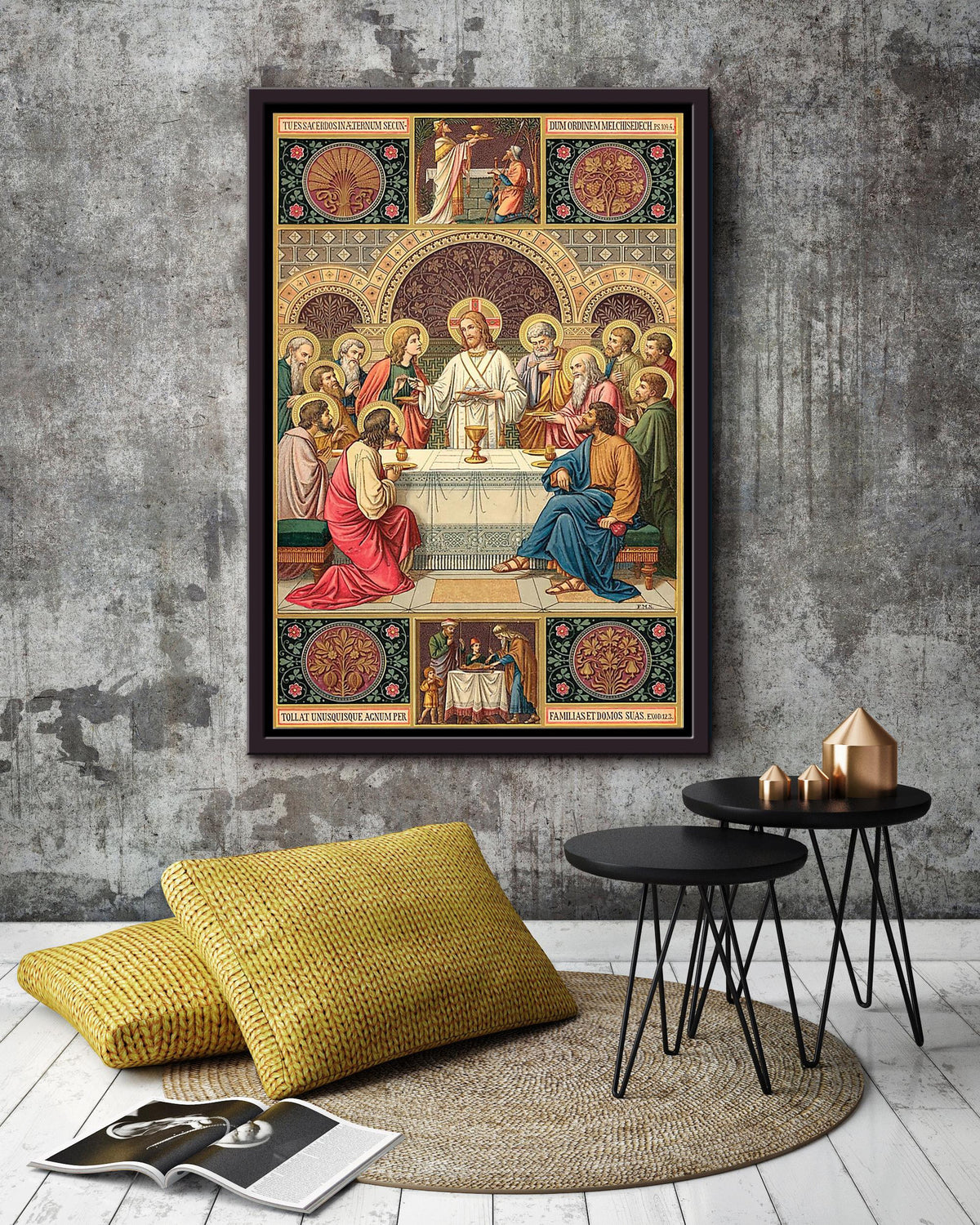 The Last Supper Jesus Christ Art Easter Present Idea Gift For Mother's Day Framed Canvas