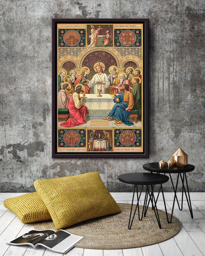 The Last Supper Jesus Christ Art Easter Present Idea Gift For Mother's Day Framed Canvas