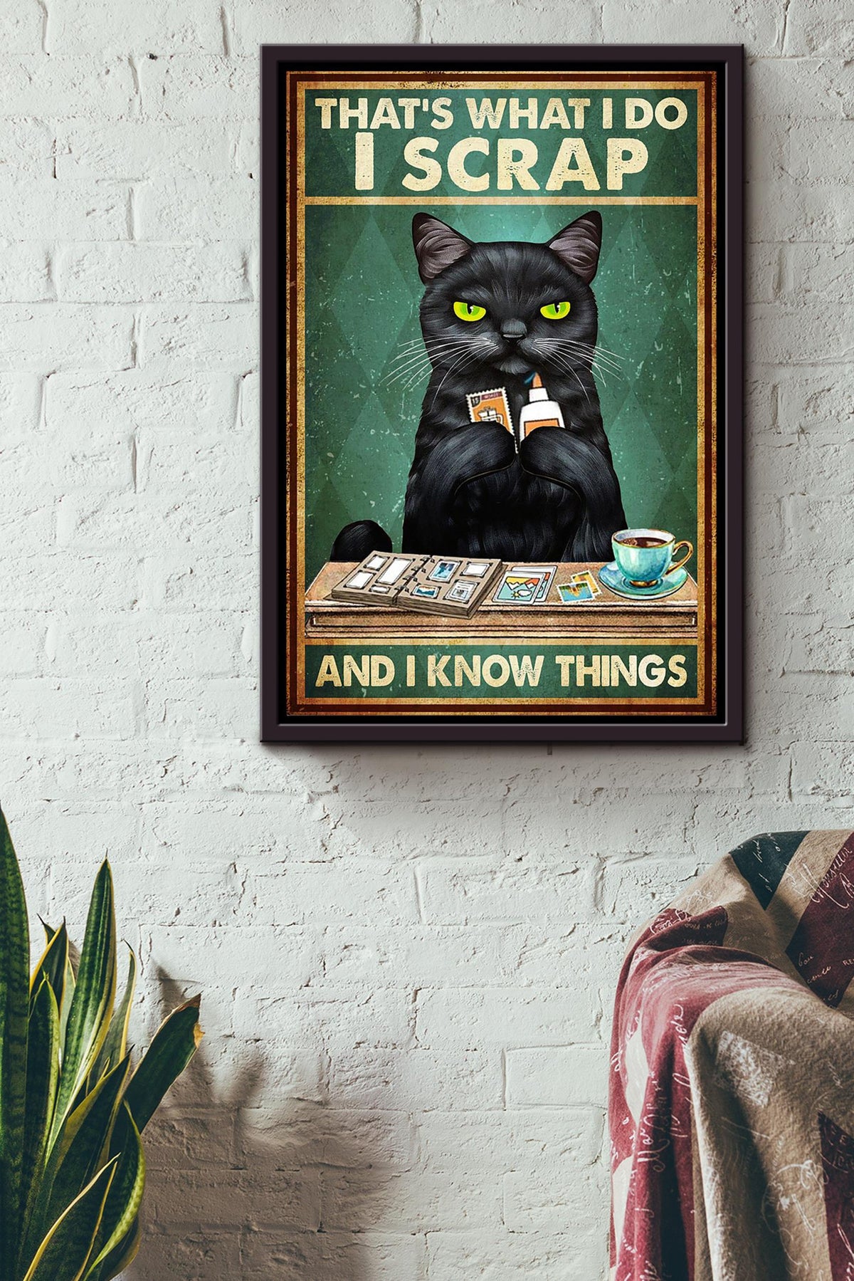 That's What I Do Scrap And Know Things Gift For Scrap Book Handmade Lover Diy Framed Canvas