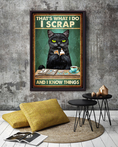 That's What I Do Scrap And Know Things Gift For Scrap Book Handmade Lover Diy Framed Canvas