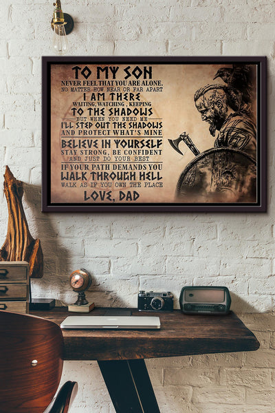 Viking Never Forget Who You Are Poster n Framed Matte Canvas