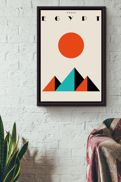 Visit Egypt Minimalist Poster Magnet Framed Matte Canvas