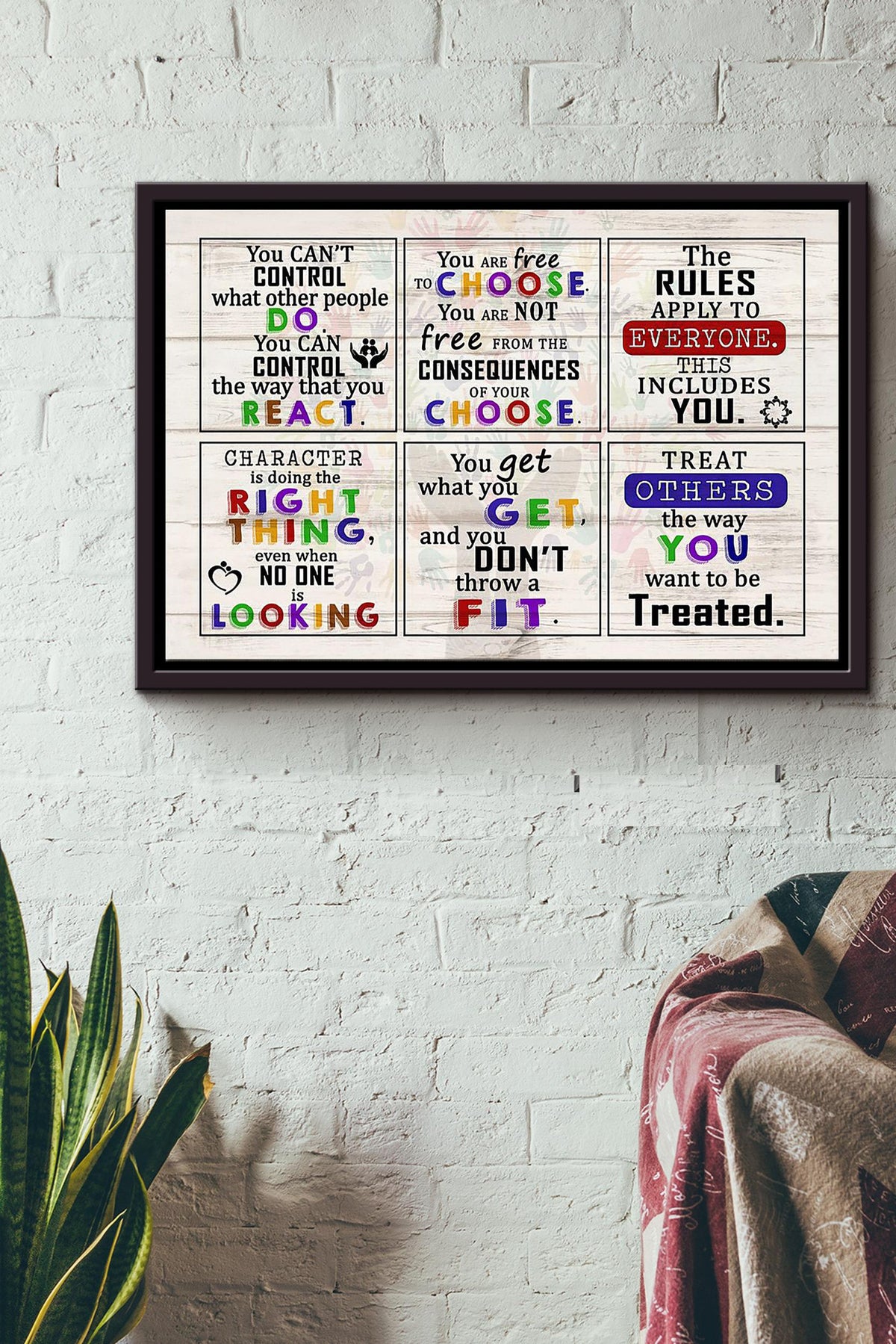 Social Worker Six Rules You Need To Know Poster n Framed Matte Canvas