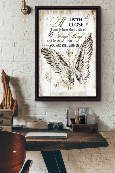 You Are Still With Us Poster Gift For Home Decor, Housewarming, Butterfly Lover Framed Matte Canvas