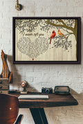 Parrot Couple I Never Left You Poster n Framed Matte Canvas