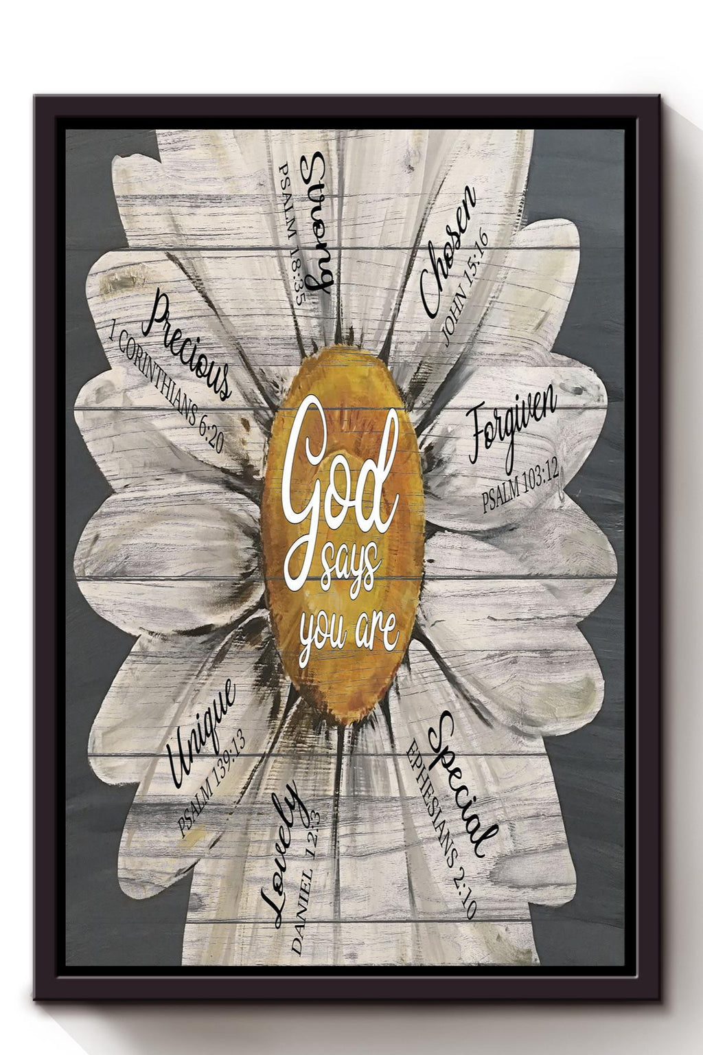 Sunflower God Quotes Floral Wall Art Gift For Florist Flower Shop Farmhouse Decor Housewarming Framed Canvas Framed Prints, Canvas