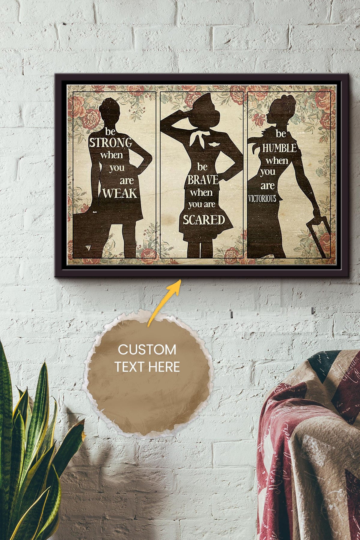 Women Motivattion Quotes Personalized Poster - Women Wall Art - Gift For Woman Home Decor Framed Matte Canvas Framed Prints, Canvas