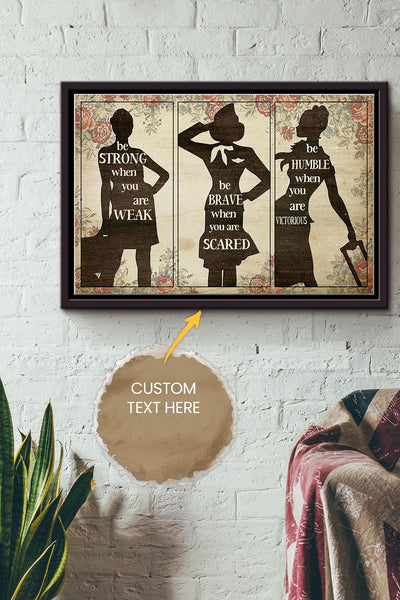 Women Motivattion Quotes Personalized Poster - Women Wall Art - Gift For Woman Home Decor Framed Matte Canvas Framed Prints, Canvas