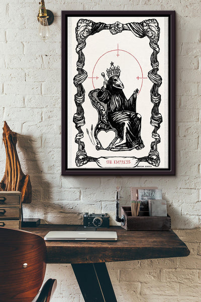 The Empress Tarot Card Racerback Poster Framed Matte Canvas