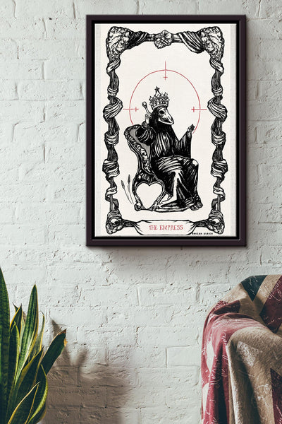 The Empress Tarot Card Racerback Poster Framed Matte Canvas