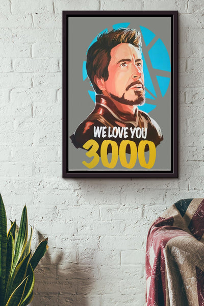 We love you 3000 Poster Framed Matte Canvas