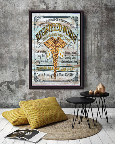 Registered Nurse Medical Wall Art Gift For Nurse's Day Framed Canvas Framed Prints, Canvas