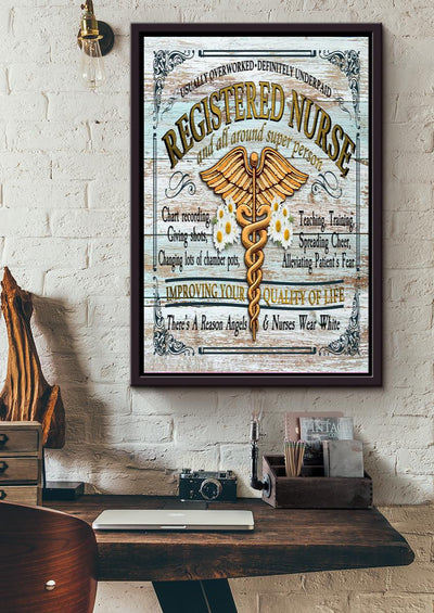 Registered Nurse Medical Wall Art Gift For Nurse's Day Framed Canvas Framed Prints, Canvas