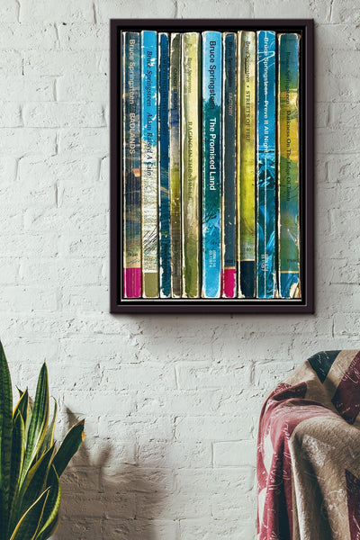 Old Books Poster - Home Decor Wall Art - Gift For Book Lover, Library Decor, Nerd Framed Matte Canvas Framed Prints, Canvas