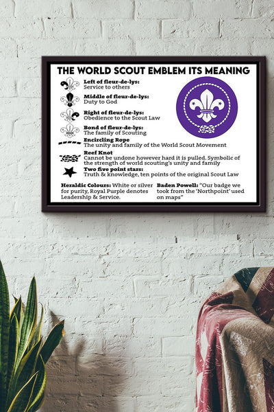 The World Scout Emblem Its Meaning Poster n Framed Matte Canvas
