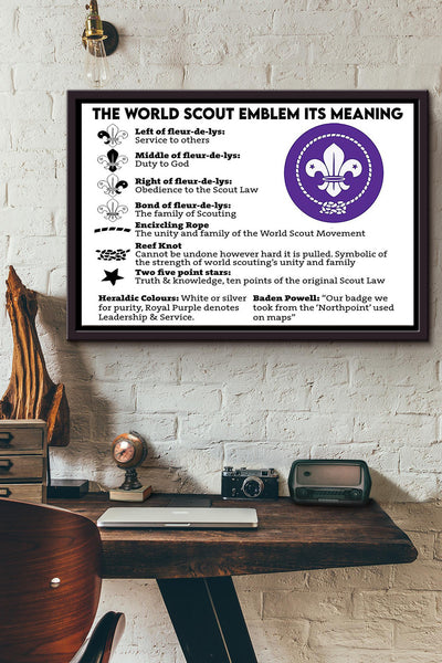 The World Scout Emblem Its Meaning Poster n Framed Matte Canvas
