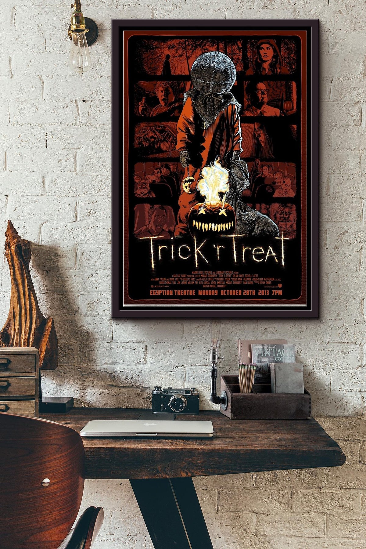 Trick &Treat Egyptian Theatre Release Poster Wall Art Framed Matte Canvas Framed Prints, Canvas