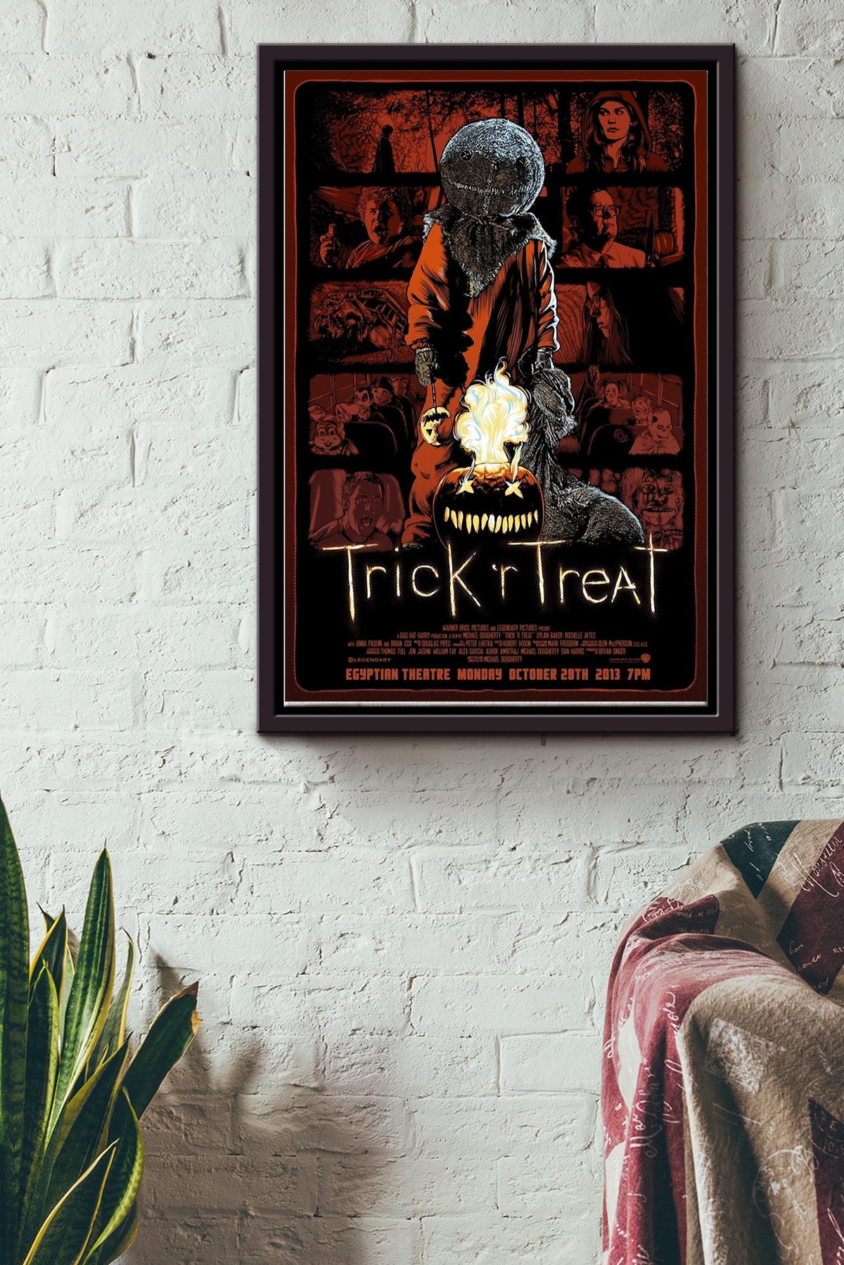 Trick &Treat Egyptian Theatre Release Poster Wall Art Framed Matte Canvas Framed Prints, Canvas