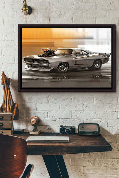 Paradigm Classic Car Poster n Framed Matte Canvas