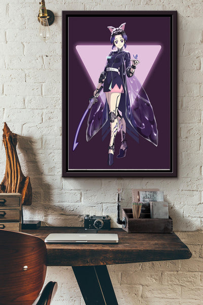 Shinobu Japanese Poster Framed Matte Canvas