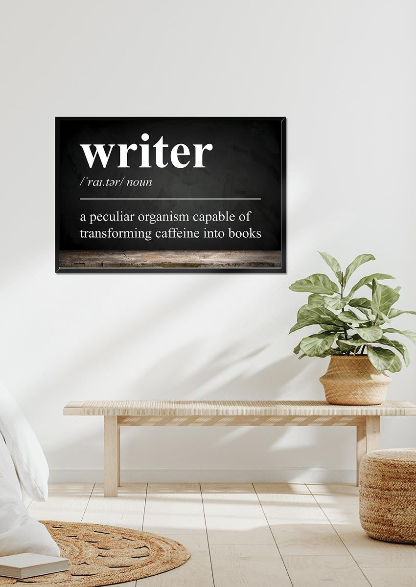 Writer Meaning Definition Quote Wall Art For Home Decor Housewarming Framed Prints, Canvas
