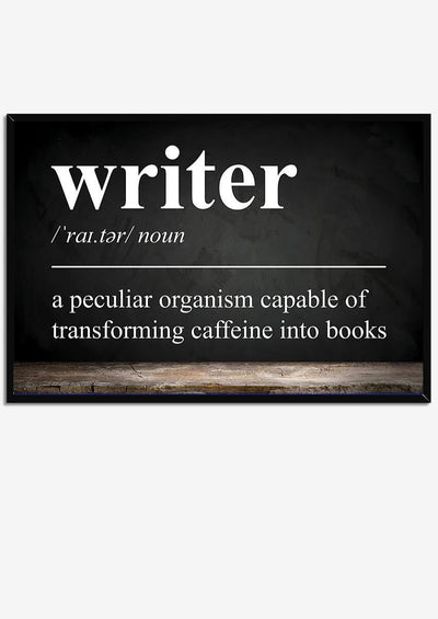 Writer Meaning Definition Quote Wall Art For Home Decor Housewarming Framed Prints, Canvas