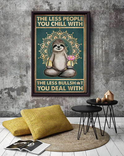 Namaste Sloth Life Quotes For Yoga Studio Decor Framed Canvas