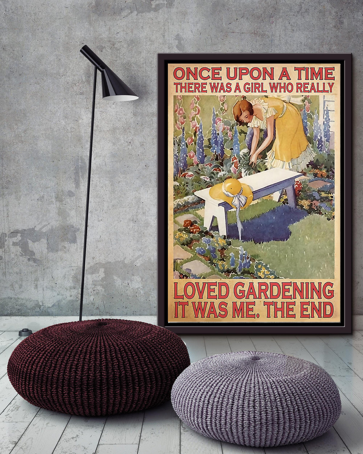 Once Upon A Time There Was A Girl Who Really Loved Gardening For Gardener Farmhouse Decor Framed Matte Canvas