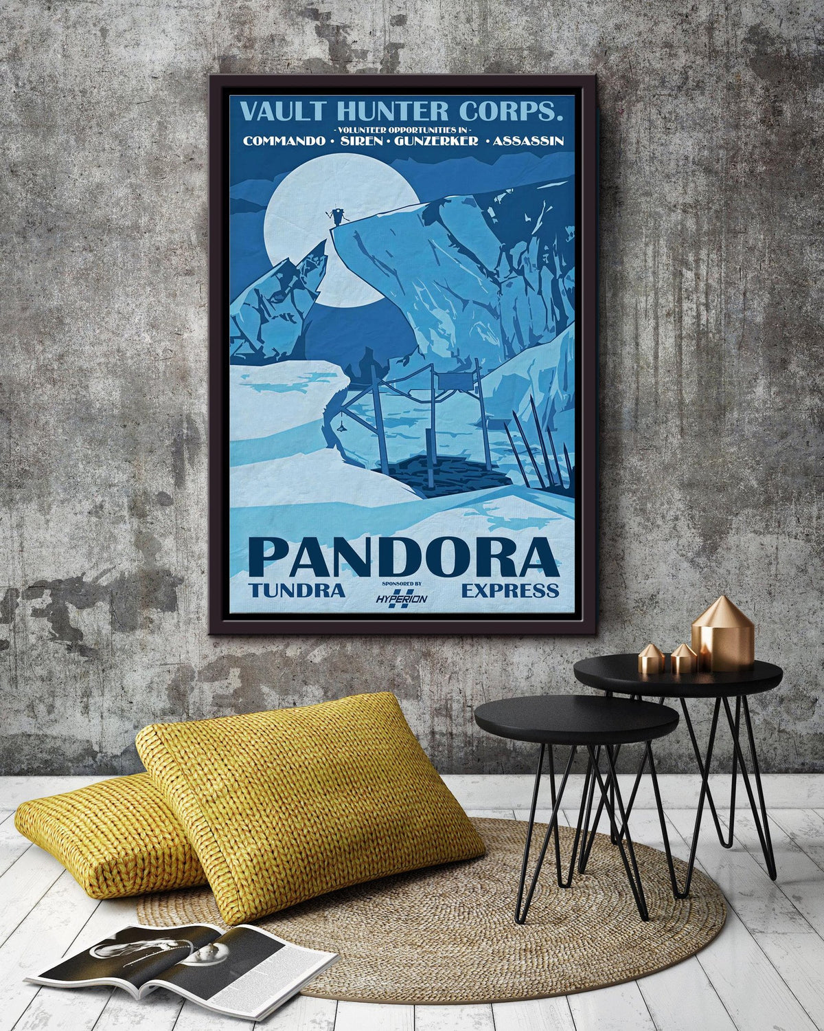 Vault Hunter Corps Travelling Wall Art Gift For Tourists Souvenir Framed Canvas Framed Prints, Canvas