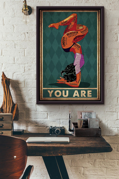 Yoga Girl You Are Special Motivation Quote Wall Art For Home Decor Housewarming Framed Canvas Framed Prints, Canvas