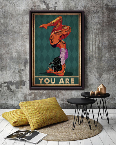 Yoga Girl You Are Special Motivation Quote Wall Art For Home Decor Housewarming Framed Canvas Framed Prints, Canvas
