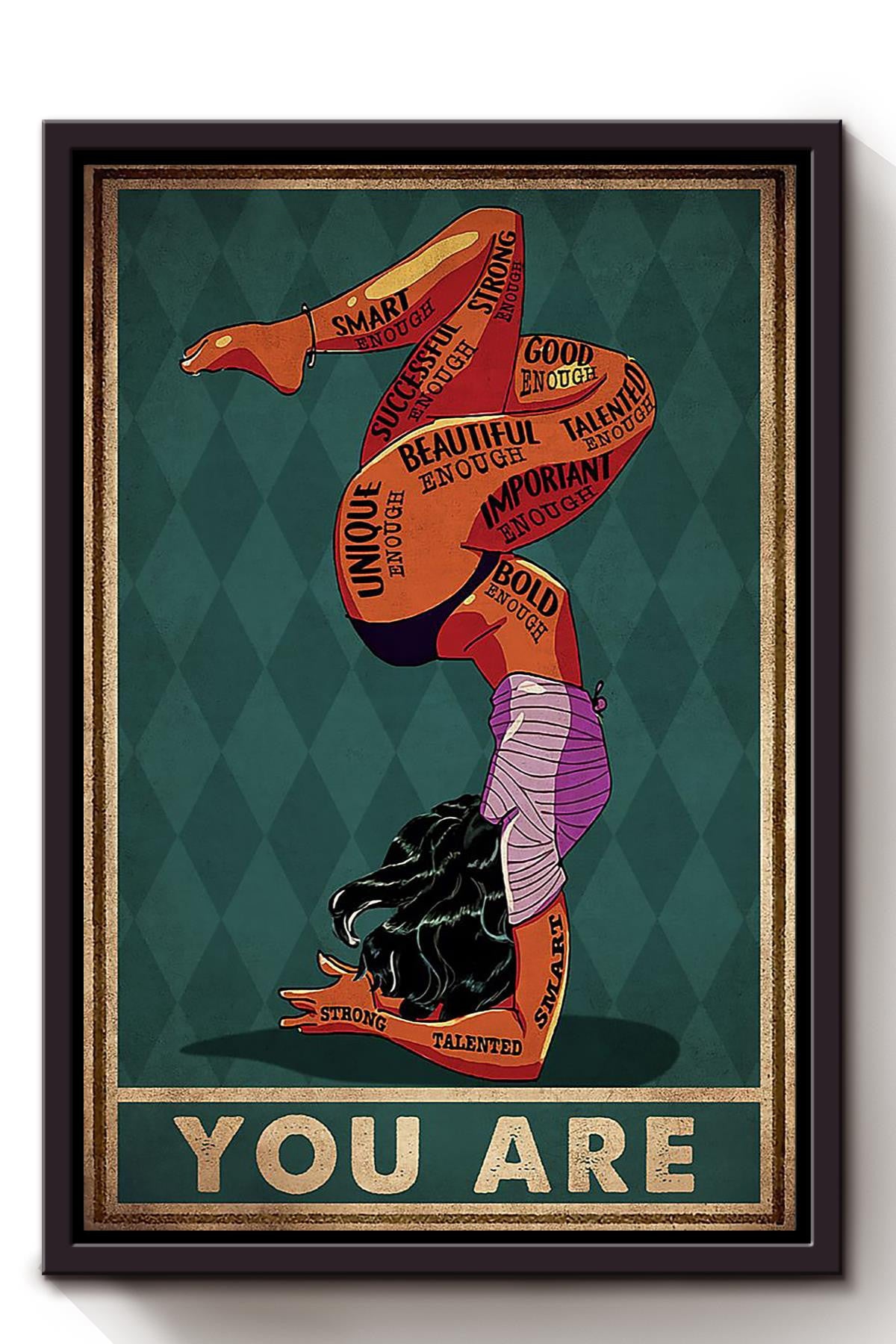 Yoga Girl You Are Special Motivation Quote Wall Art For Home Decor Housewarming Framed Canvas Framed Prints, Canvas